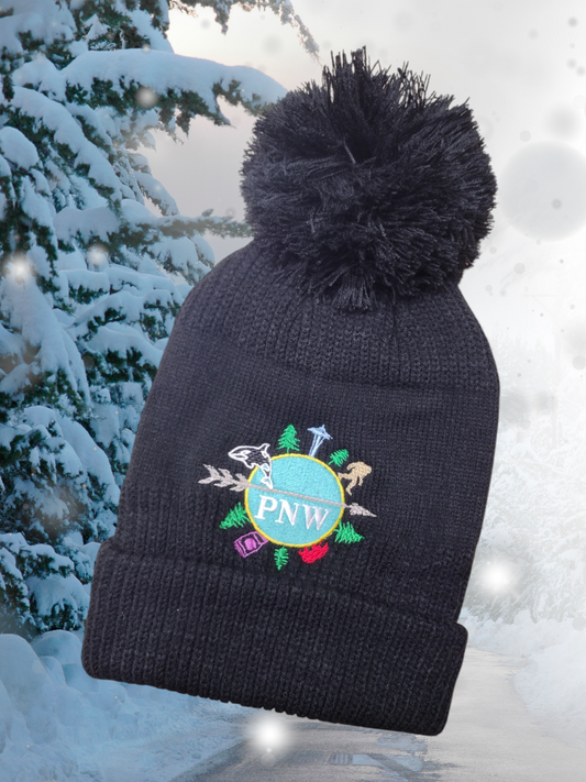 PNW beanie with Pom-Pom